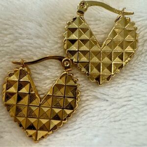 Geometric Earrings 18k Gold, Waterproof Jewelry, Tarnish free, Hypoallergenic